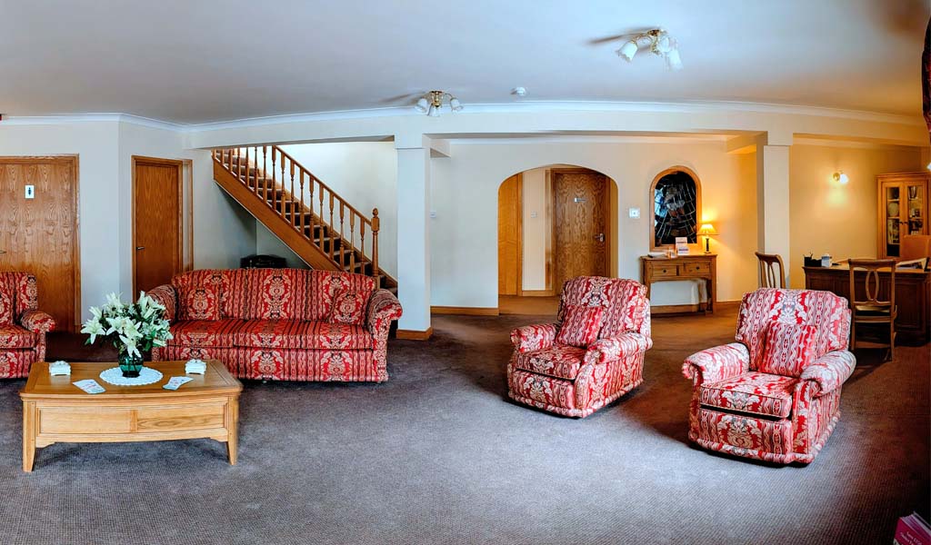 The reception area of Harpin's Funeral Service Wakefield branch.