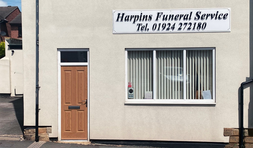 The outside of Harpin's Funeral Service Horbury branch.