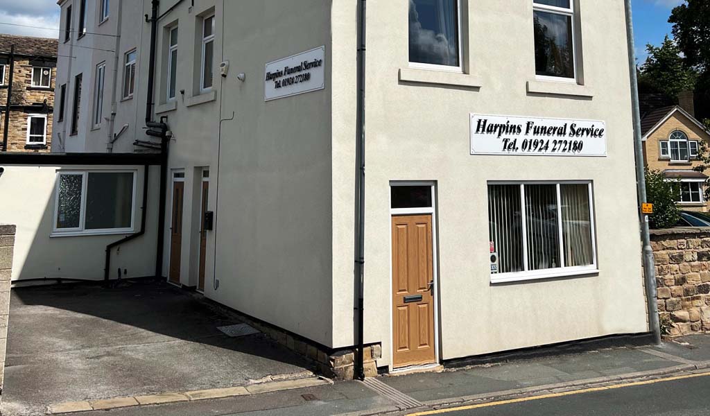 The outside of Harpin's Funeral Service Horbury branch.